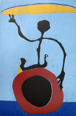Amerigo Vespucci - mit Druckstock | 2001 | 70 cm x 50 cm | 5-farbig