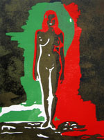 Schreitende | 2007 | 63 cm x 43 cm | 4-farbig