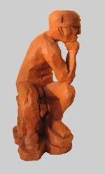 Der Denker | Ton | 1997 | 29 cm x 14 cm x 17 cm