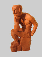 Der Denker | Ton | 1997 | 29 cm x 14 cm x 17 cm