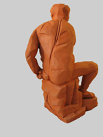 Der Denker | Ton | 1997 | 29 cm x 14 cm x 17 cm