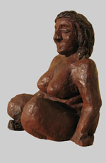 Gute Mutter Erde | Ton, fertig gefasst | 1997 | 22 cm x 22 cm x 16 cm