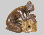 Knieende | Ton, fertig gefasst | 1994 | 17 cm x 22 cm x 13 cm