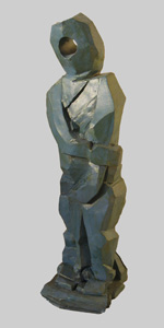 stehende Frau | Ton, zweiteilig | 1995 | 41 cm x 12 cm x 14 cm