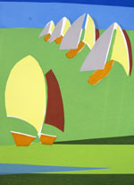 An der Cote d'Azur | 2001 | 50 cm x 40 cm | 8-farbig