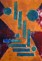 Geo II | Papier | 1996 | 50 cm x 36 cm | experimentelle Drucktechnik